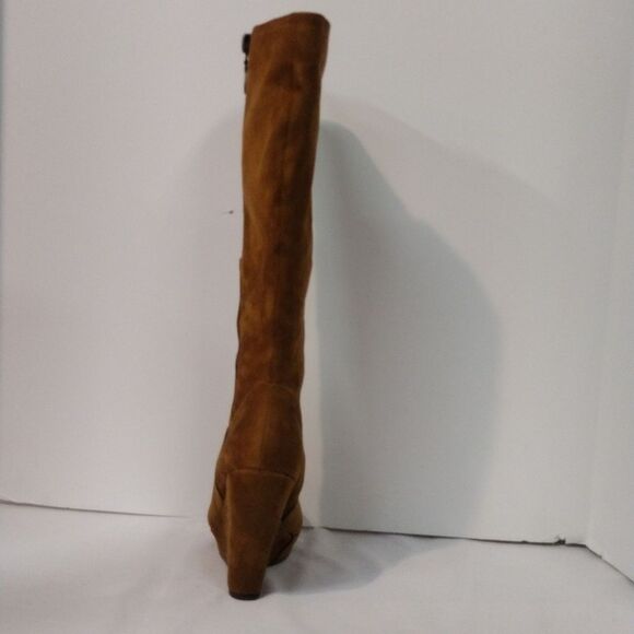 Heart in D Brand Brown Knee High Suede Wedged Heeled Boots Size 8.5! 👢👢👢 - Picture 6 of 15